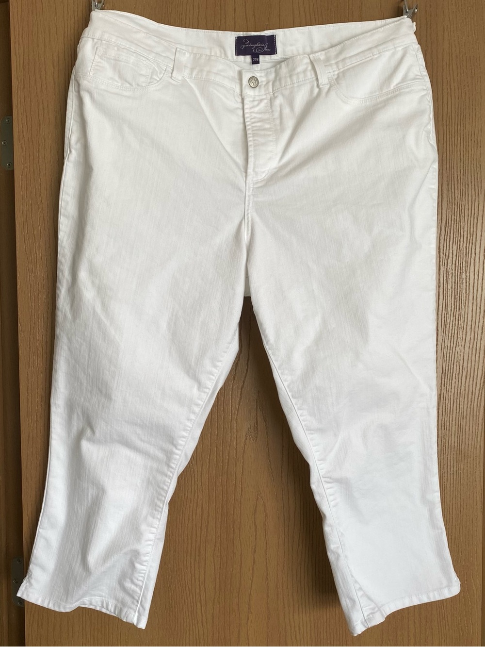 NYDJ White Capri Stretch Jeans - Plus 22W